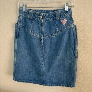 Vintage high waisted guess denim jean skirt